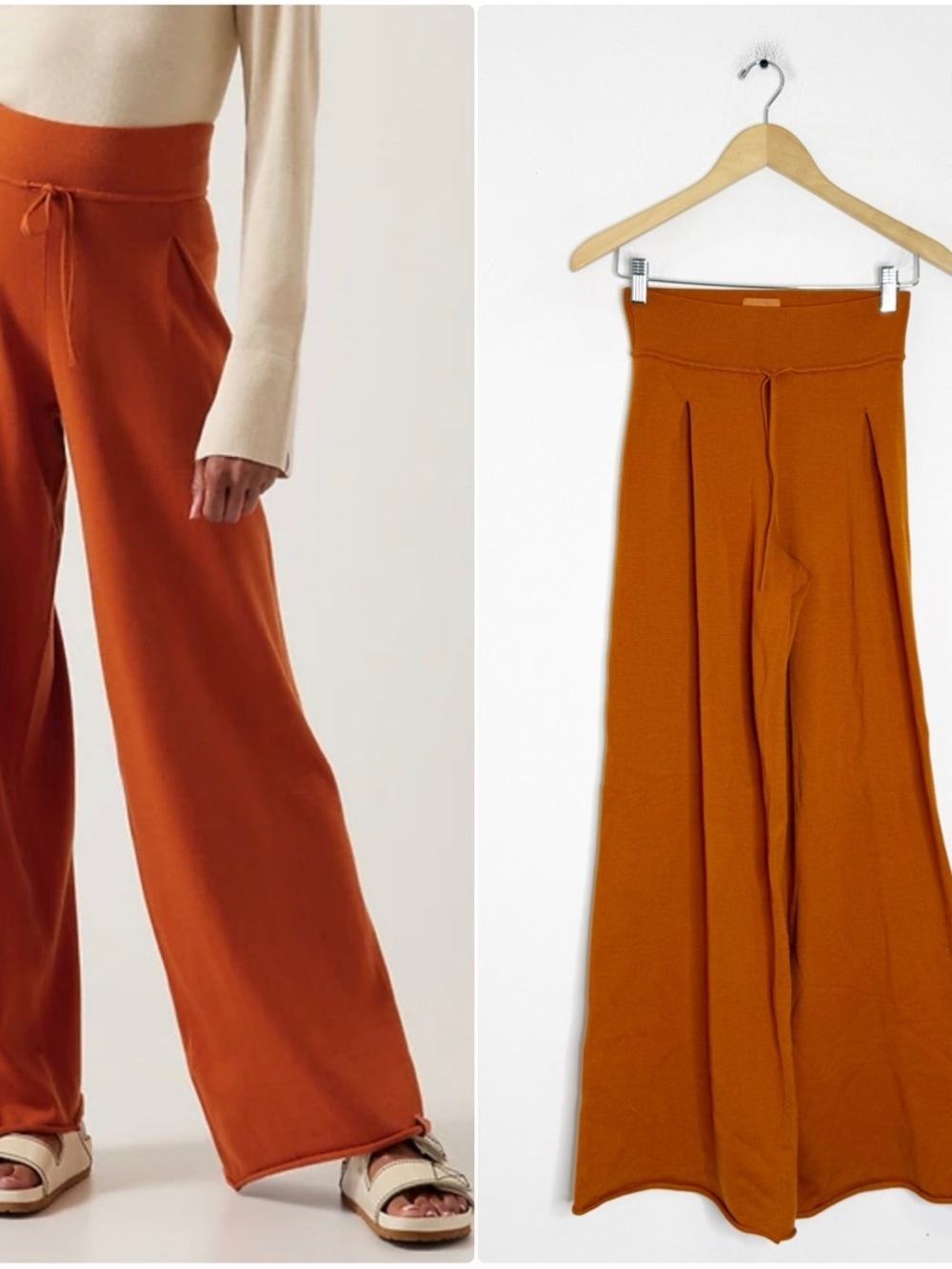 Athleta Alicia Keys Keys Intention Pants XXS Orange Wide Leg